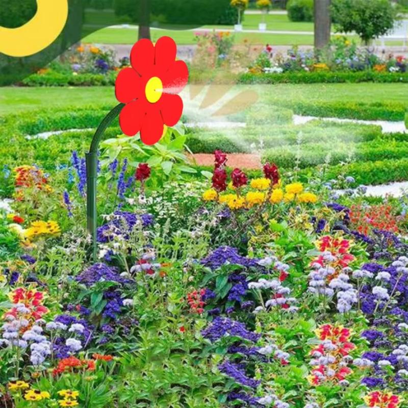 Aspersor De Girasol Flores De Baile Loco Aspersor 360 ° Spray De Agua Giratorio Para Riego De Césped Y Patio, Suministros De Asp