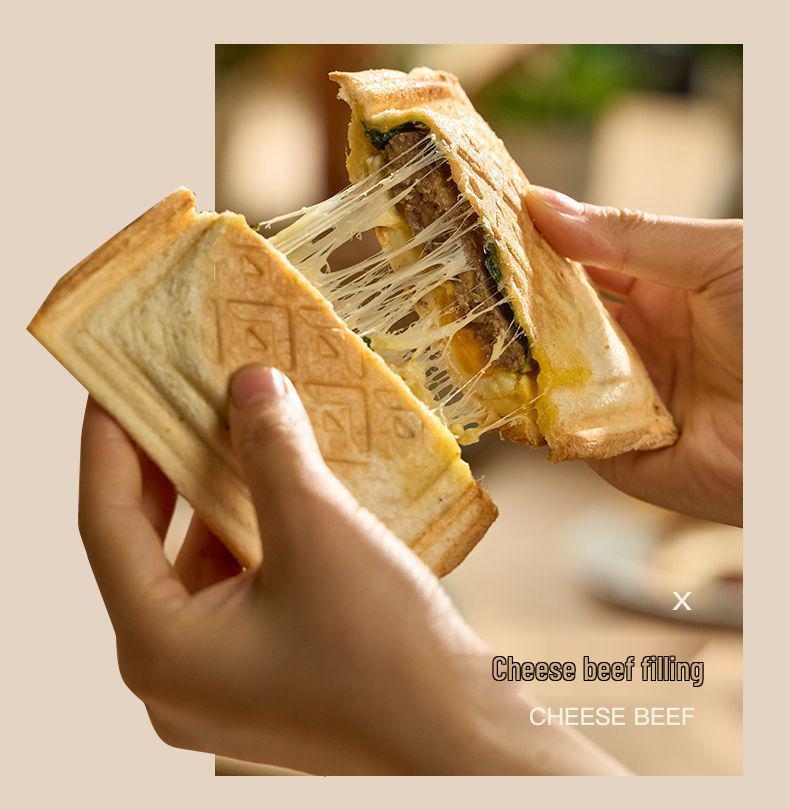 Double-Plate Multifunctional Breakfast & Waffle Maker for Home Use