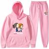 Men Women Hoodie Sweatpants Set Fleece Lined Tracksuit Casual Sportswear Winter