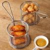 French Fry Stainless Steel Draining Basket for Restaurants and Snack Bars
