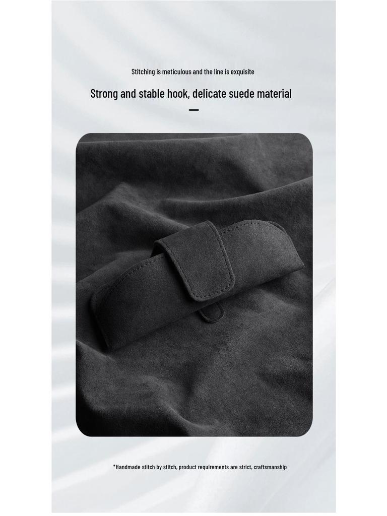 Car Sun Visor Suede Sunglasses Storage Box Clip