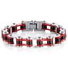 Stainless Steel Chain Bracelet Men Women Cycling Biker Punk Style Adjustable Safety Wristband