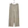 Theory 25Stainless Steel 01-5106411 Cream Linen X Rayon Linear Check Straight Trousers Bottoms 6 Ivory Black CheckUsed