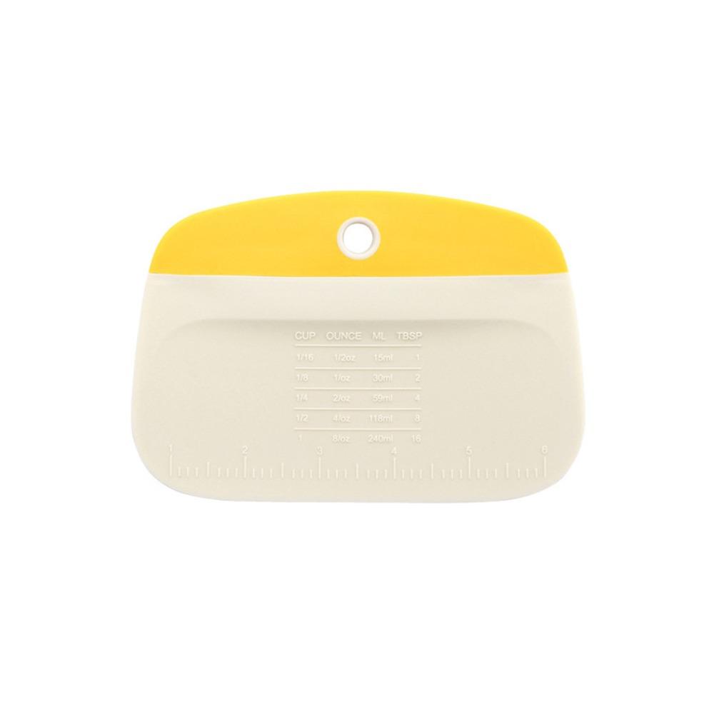 2PCS with Measuring Scale Dough Pastry Cutter Multipurpose Food Scrapers Dough Cutting Knives Cake