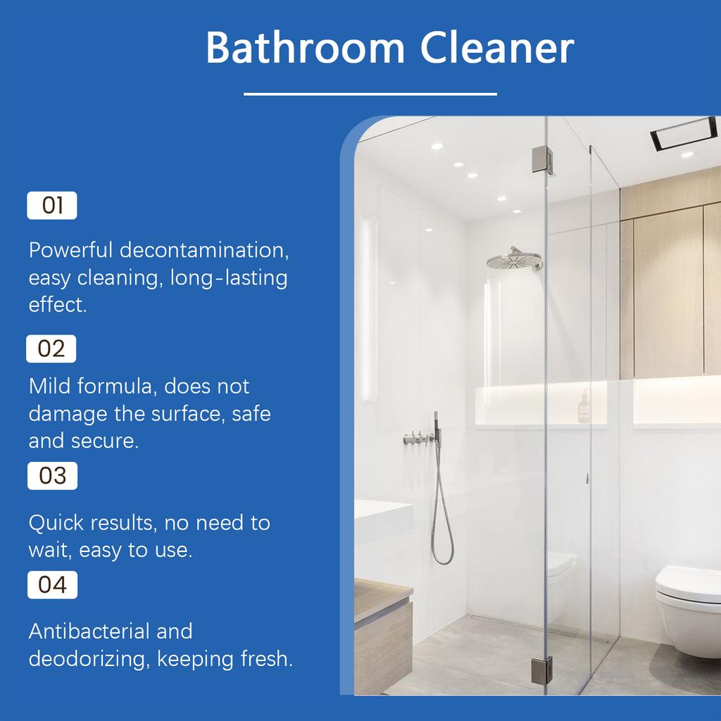 Premium Bathroom Cleaner Spray Super Strong Deep Cleaning Remove Soap Limescale Hard Water Stains Multi-Surface Descaling Spray