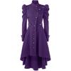 Costume Cosplay Medieval Vintage Slim Coat Womens Retro Stand Outerwear Collar
