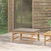 VidaXL Garden Footrest with Taupe Cushion Bamboo 362288