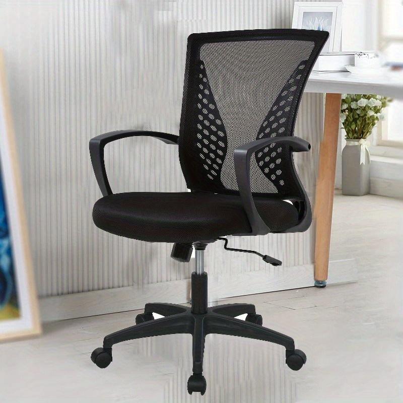 Modern Ergonomic Mesh Office Chair with Adjustable Height, 5-Wheel Swivel Base, Comfortable Desk Chair for Home, Study