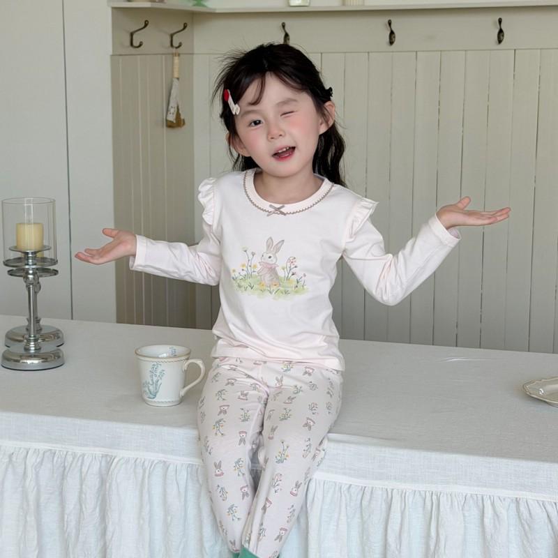 Kids Cotton Lycra Pajamas Set A Skin-friendly Long Sleeve Winter Homewear Boys Girls