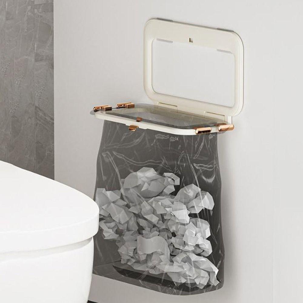 Plastic Folding Trash Bag Holder No-Drill Plastic Bag Holder Waste Bag Rack  for Kitchen