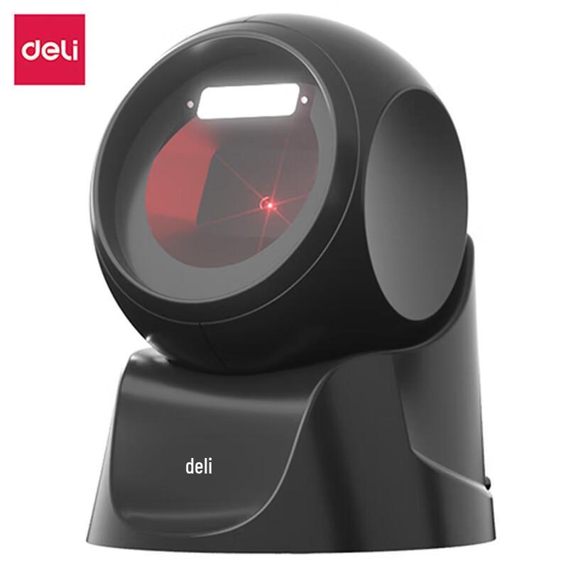 Deli 14963 Wired 1D/2D Desktop Barcode Scanner