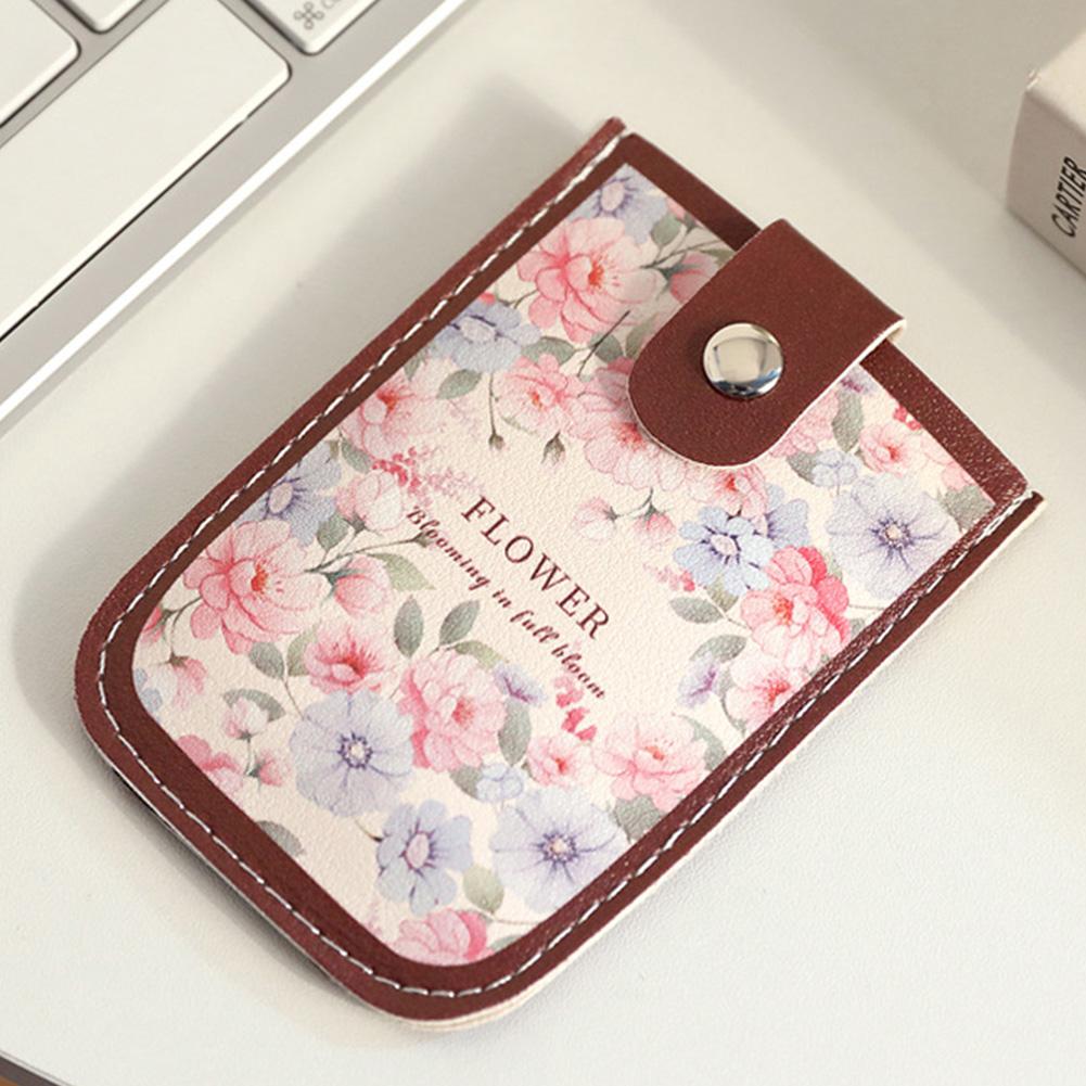 

Креативный мультяшный цветочный чехол для карточек Ретро модный компактный портативный держатель для сертификатов кредитная карта банковский держатель для карт 04