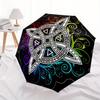 1pc Celtic Mandala Auto Open/close, All-Season Portable Folding Umbrella for Women & Men, Travel, Everyday, Formal Events - Compact Luxury Parasol, Ou