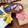 Cartoon Kawaii Surfboard Key Chains with Swimming Charms Blank Name Tags Lightweight Decor for Pencil Case Student Gift