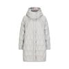 Jiu Zi Anna Coquette Women's Hooded Mid-Length White Goose Down Jacket