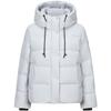 JIUZI Anna Kou Women's Minimalist Hooded White Duck Down Puffer Jacket