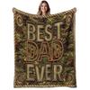 Best Father-exclusive Camouflage Flannel Blanket Durable All-season Soft Bedding, Suitable As a Gift a Camping Trip In the Room