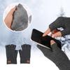 Writting Thick Elastic Driving Gloves Half Finger Mittens Knitted Fingerless Gloves
