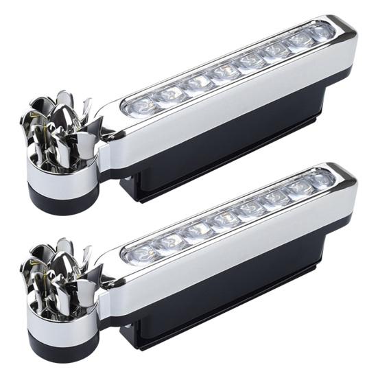 2ks Denní svícení Poháněno větrem Super jasné Přenosné Není potřeba externí napájecí zdroj LED DRL lampa do auta