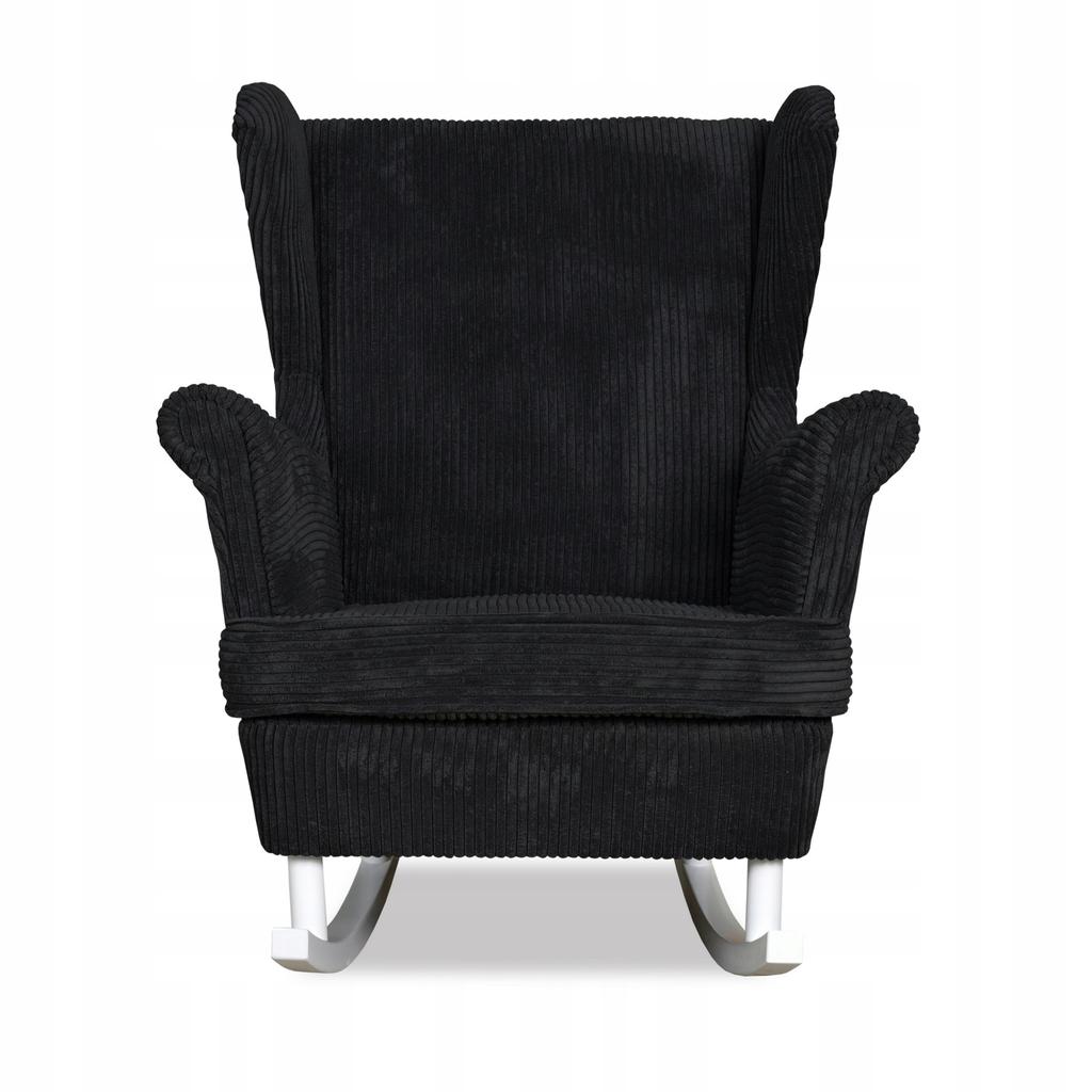 Bonito Rocking Chair, Scandinavian Family Meble, Corduroy, Black, PRO