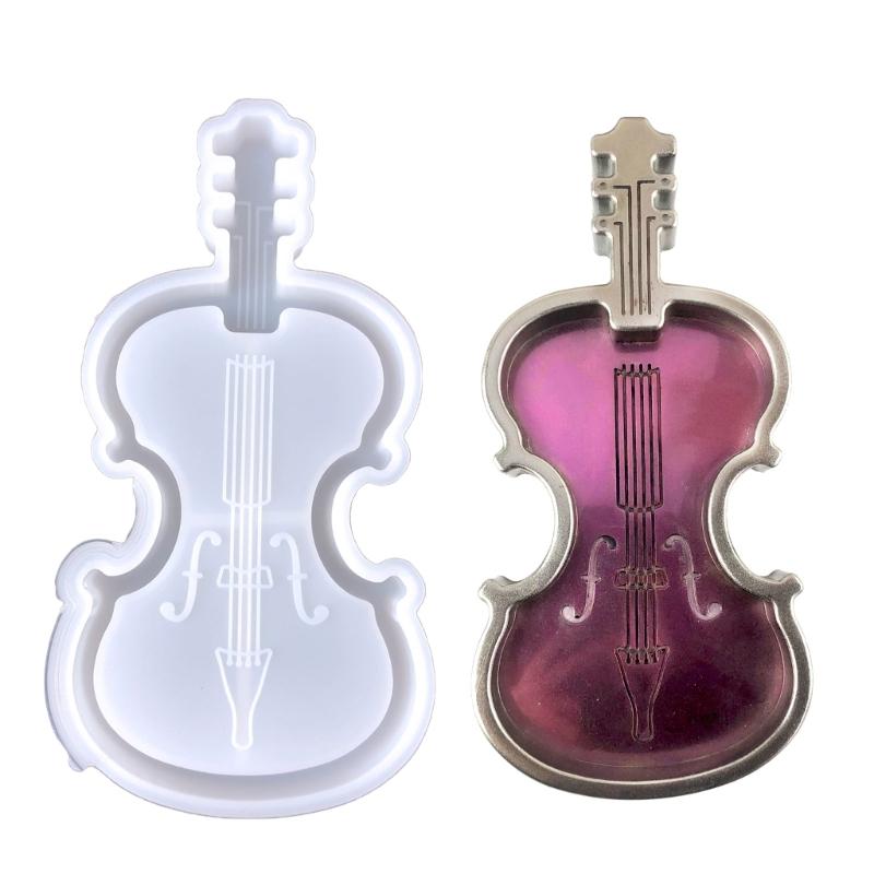 Fisch-/Geigenförmige Aufbewahrungsbox Silikonform Organizer Tablett Harzform Mode Schmuckplatte Handgefertigtes Handwerk Epoxidformen