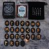 Witches Runes Set Altar Divination Tools with Manual and Storage Bag 25Pcs Wood Runes Altar Runes for Beginners Board Game