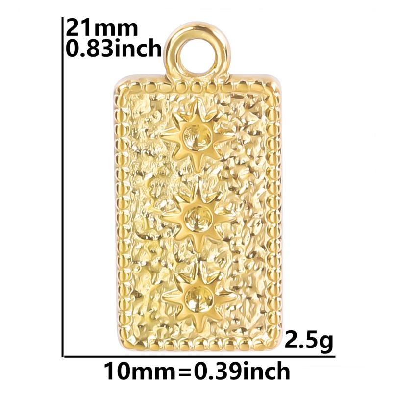 6pcs Sun Moon Stainless Steel Charms For Jewelry Making Bulk Flower Pendant Charm Gold Color Breloque Acier Inoxydable Pendant