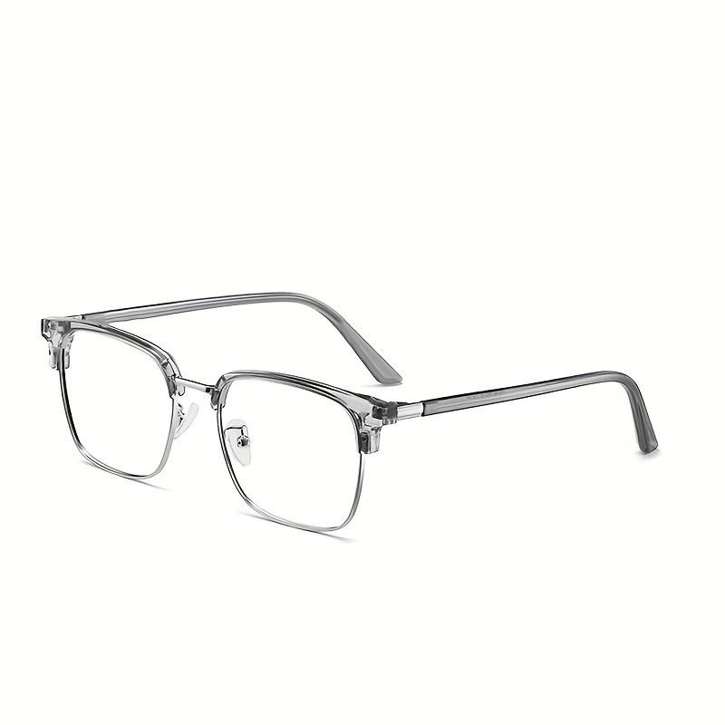 Anti Blue Light Glasses for Men and Women Retro Half Frame Eyebrow Glasses Frame Classic Flat Lens