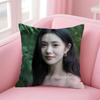 Popular fashion Chinese actress LLiu Haocun Cushion Cover Pillow Case Soft Friendly Fabric  Concealed Zipper