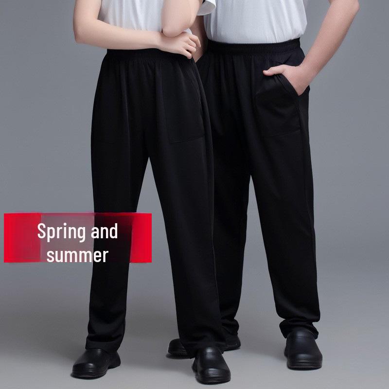 

Мужские и женские полностью эластичные черные стрейчевые брюки шеф-повара для кухни, кейтеринга, официантов и уборки. 2XL