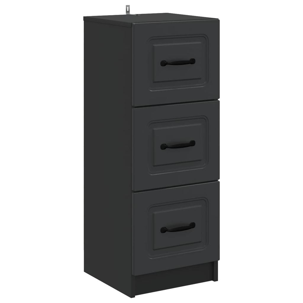 Drawer Cabinet Black 33 x 34.5 x 87 cm Particleboard