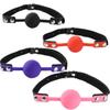 3 Colors Faux Leather Mouth Gag Adjustable Silicone Ball Adult Flirting Fetish Roleplay Game Props Couples BDSM Bondage Sex