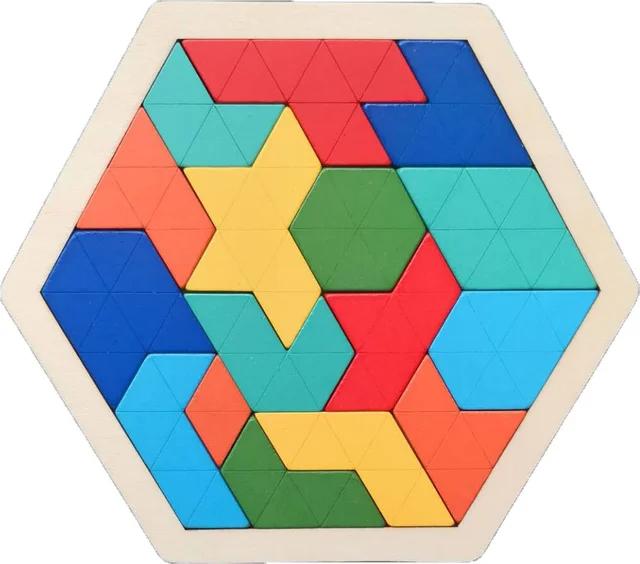 Šestihranné mimozemské šachy Tangram Puzzle Brainstorming 11dílné blokové puzzle Puzzle Klasické puzzle dětské hračky