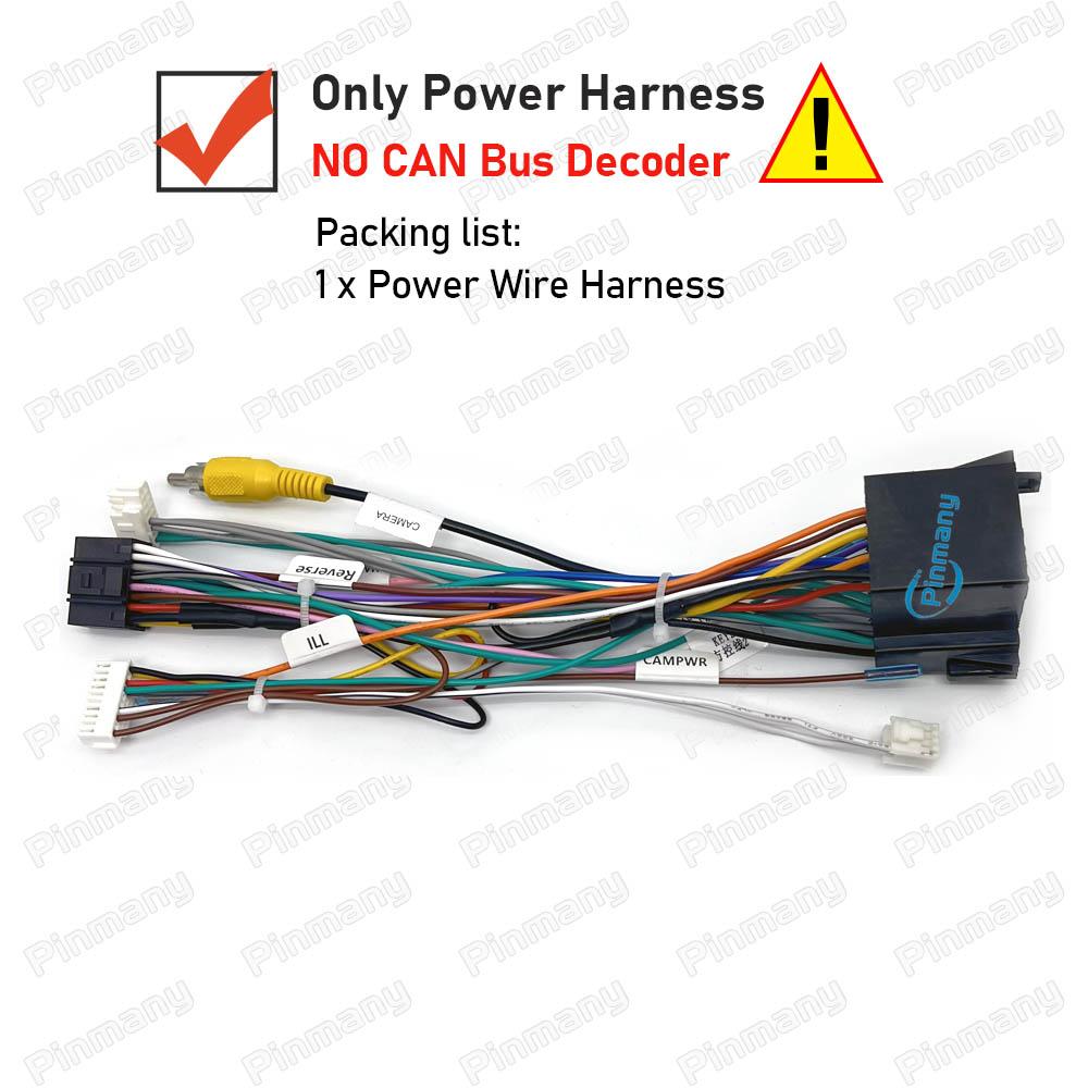 Car radio cable connector LDC11 android head unit wire harness adapter with CAN Bus decoder for 2015~2022 Lada Vesta Only Power Harness