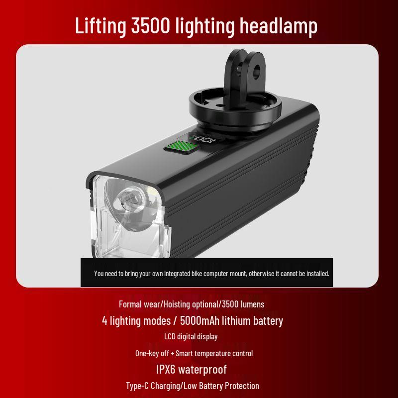 Rechargeable Bicycle Headlight for Night Riding - Strong, Durable, and Ideal for Road and Mountain Bikes