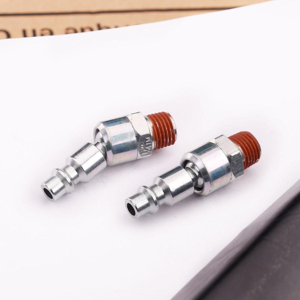 2PCS Male Thread Air Hose Fittings Flexible Swivel Air Plug Swivel Coupler and Plug  Pneumatic Tools