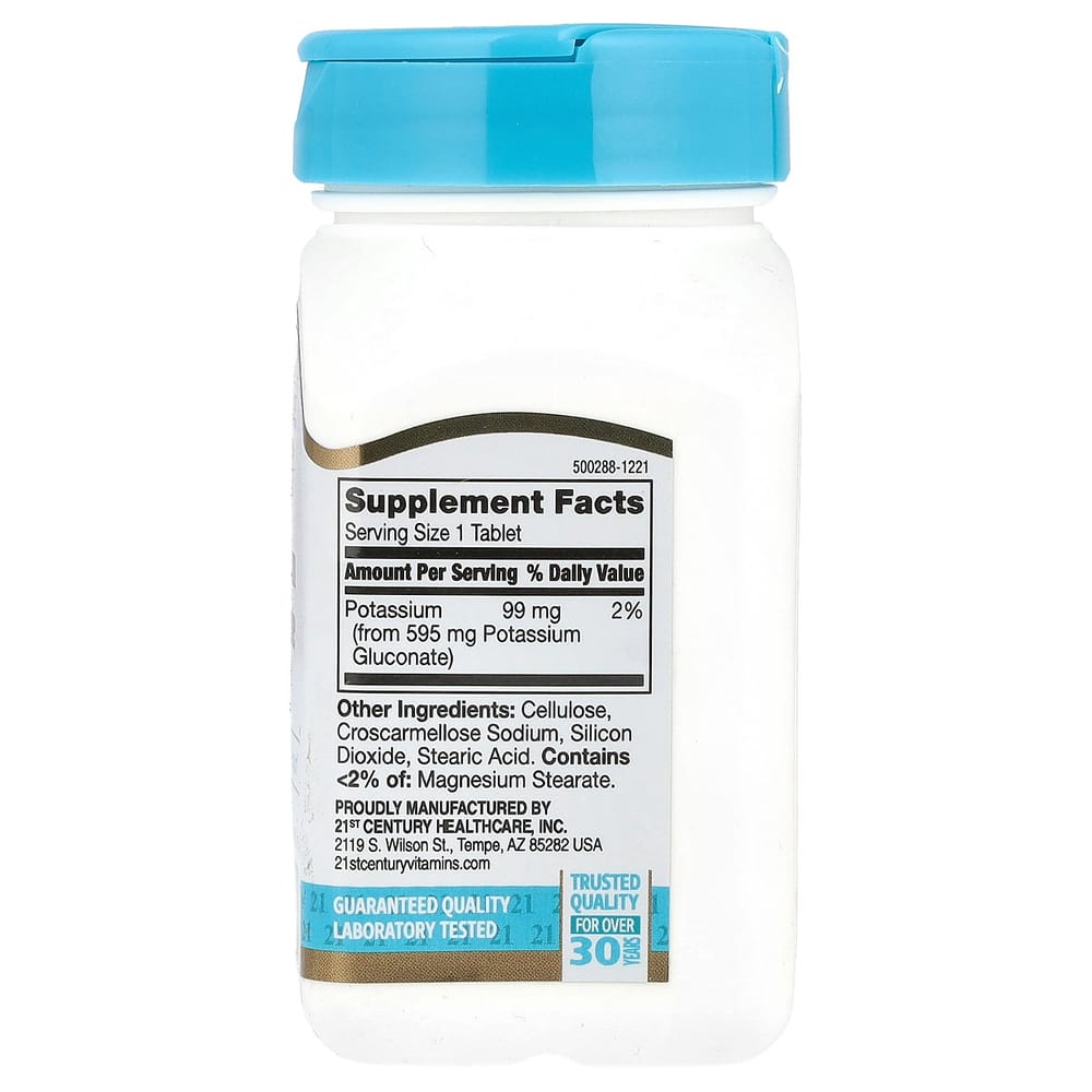 21st Century Sentry Potassium Gluconate 595 mg, 110 Tablets