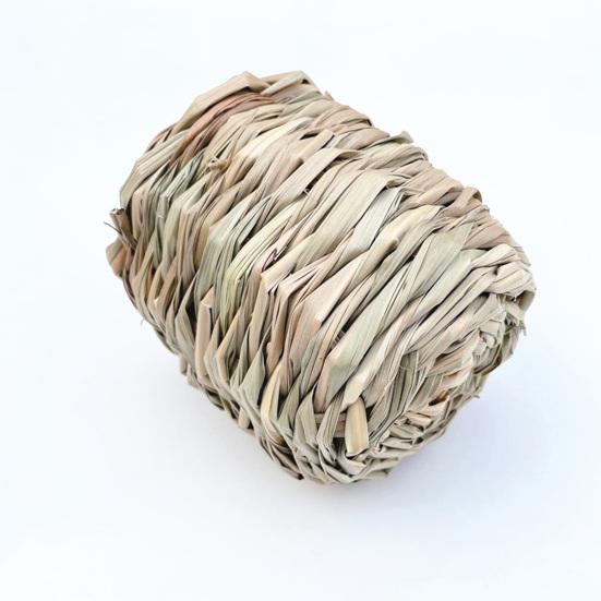 Hamsternest, Kauspielzeug, Naturgras, handgewebtes Strohnest, kleines Haustier-Versteck, Tunnel