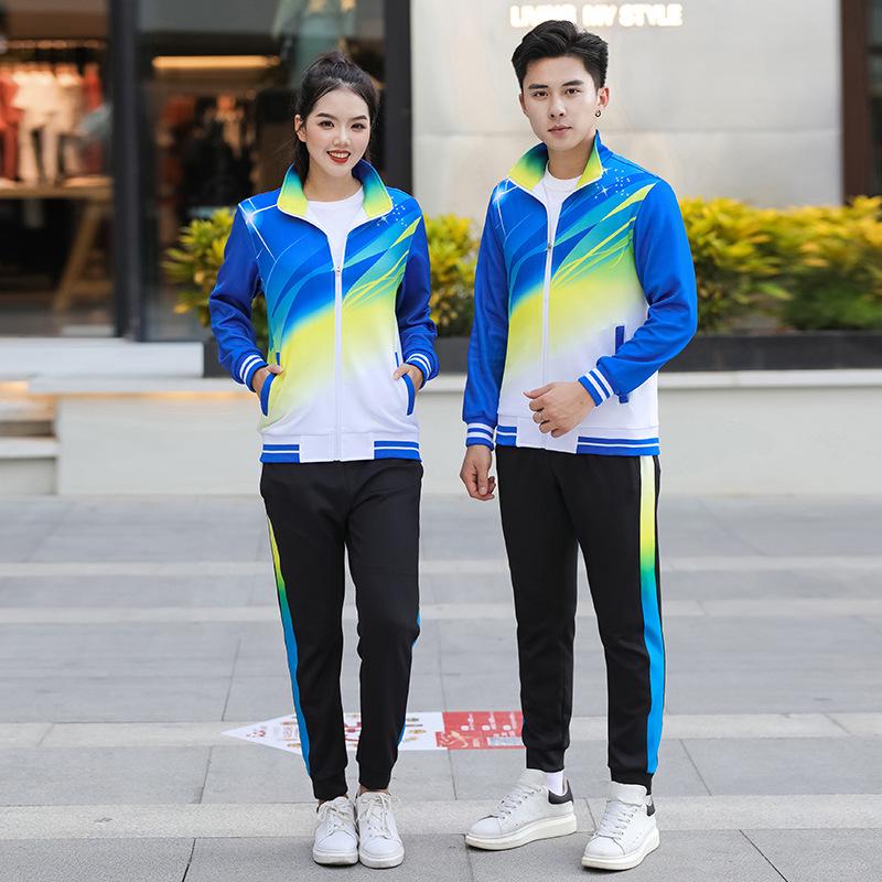 Spring & Autumn Unisex Sports Suit: Print School Uniform, Plus Size, Casual Parent-Child or Couple Style Activewear