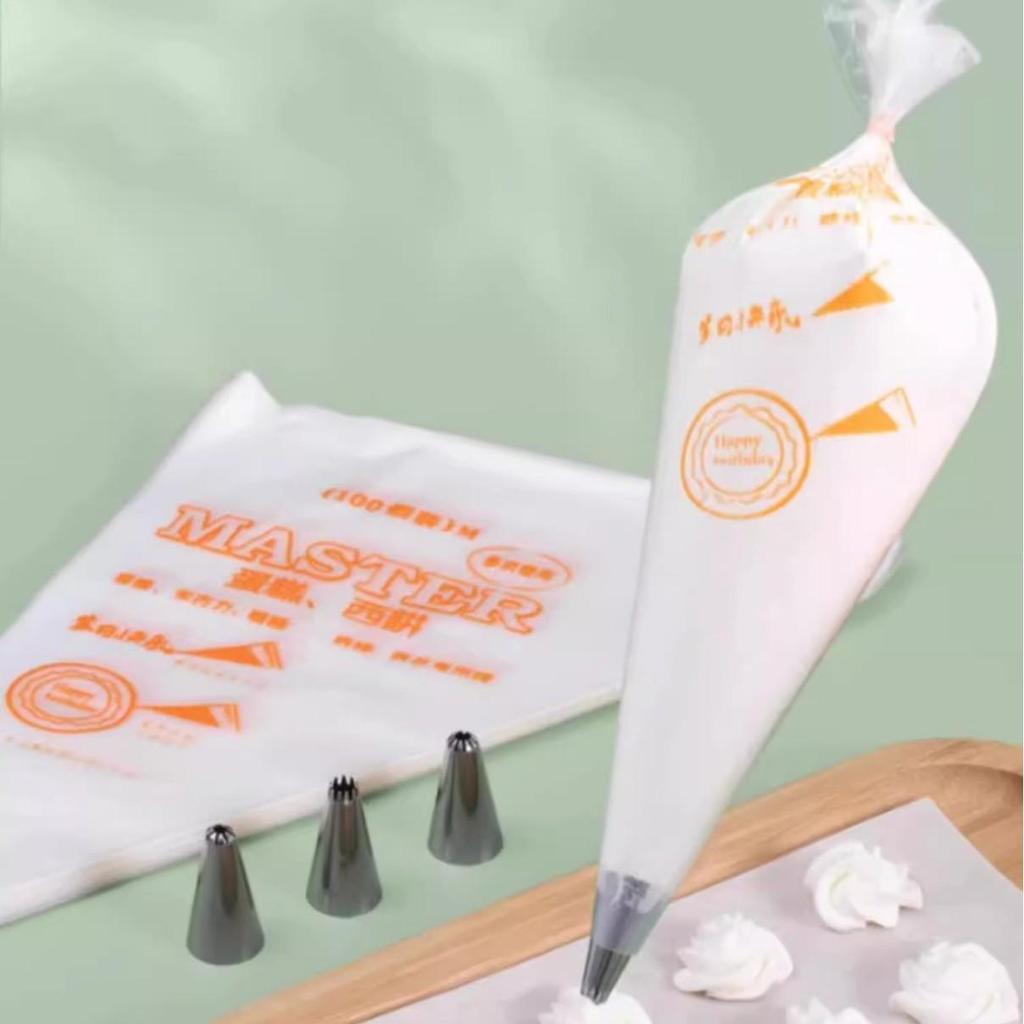 Commercial-Grade Reusable & Disposable Piping Bags: Thickened, Food Safe, Multiple Sizes, Ideal for Baking, Cookies, Cakes, and Creams