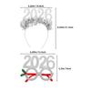 4Pcs New Year Headbands Holiday Party Supplies Festive Number Design Comfortable Fit Christmas Celebration Headwear