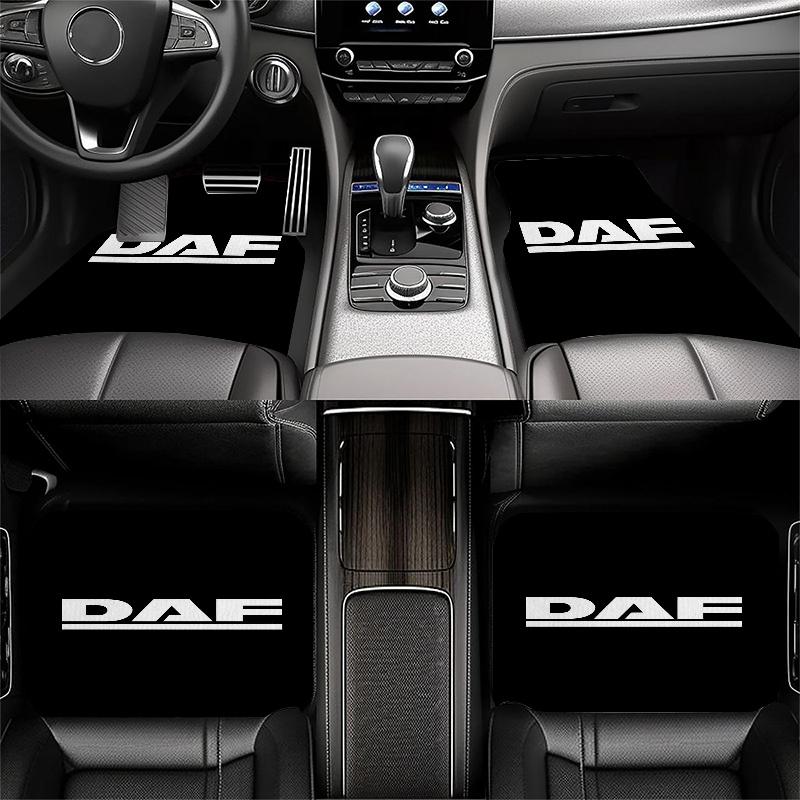 DAF pattern  Black Car Floor Mats Full Coverage All-Season Car Mats, XPE Non-Slip And Wear-Resistant Mats Suitable for SUV Interiors, Textured Car Car