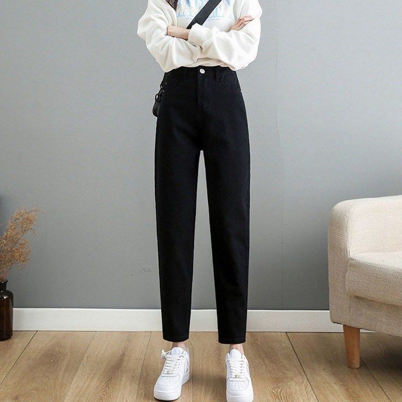 

Женские брюки с высокой посадкой и широкими штанинами, джинсы, брюки прямого кроя, весна и осень 2XL