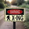 Metal Wall Art Bigfoot Warning Sign for Kitchen Bar Decor