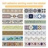 10cm*240cm Self-adhesive Waist Line Decorative Strip Bathroom Skirting Line Floor Tiles Waterproof Peel & Stick Wall Sticker