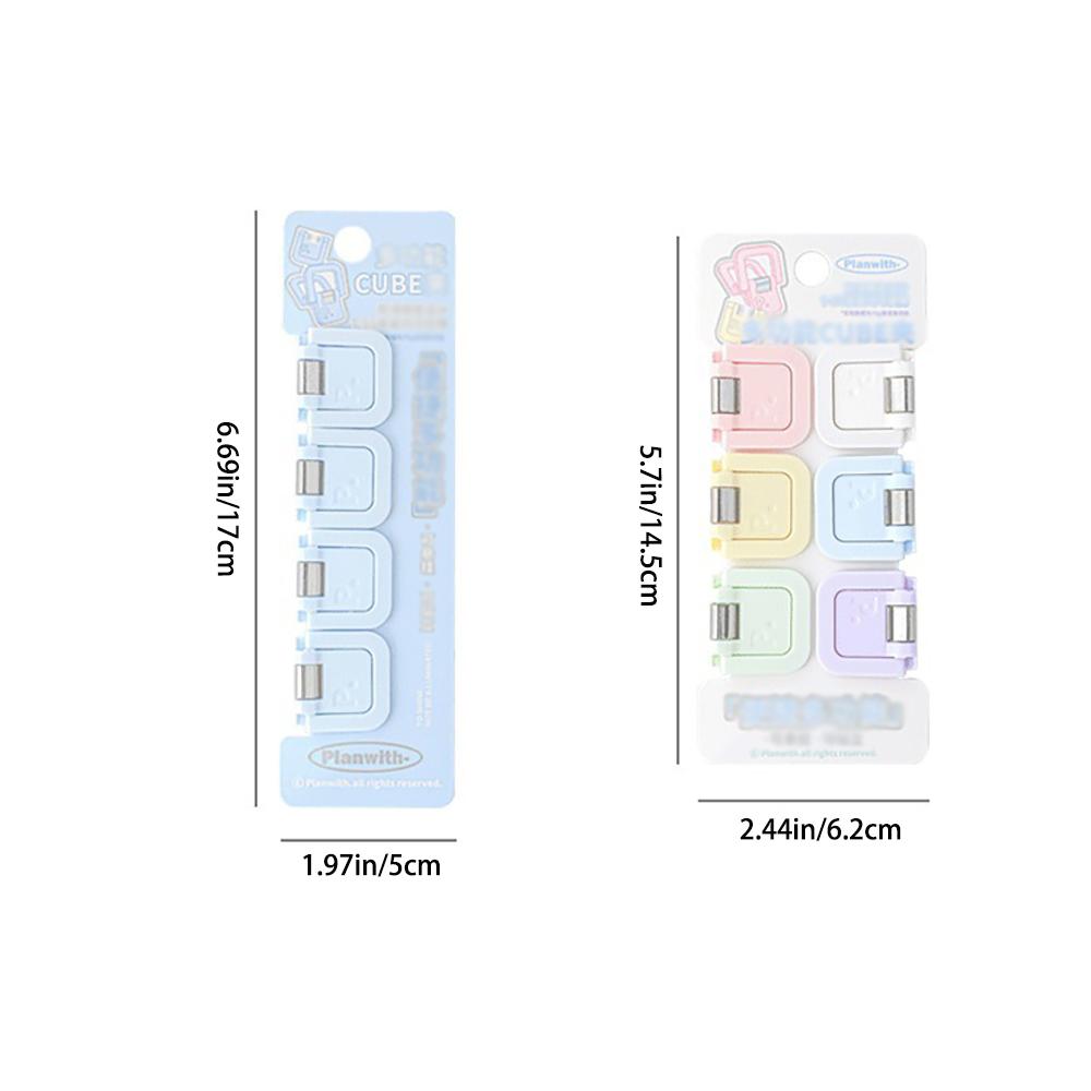 Cube shaped multifunctional student mini clip, note holder, bill holder, long tail clip, office storage
