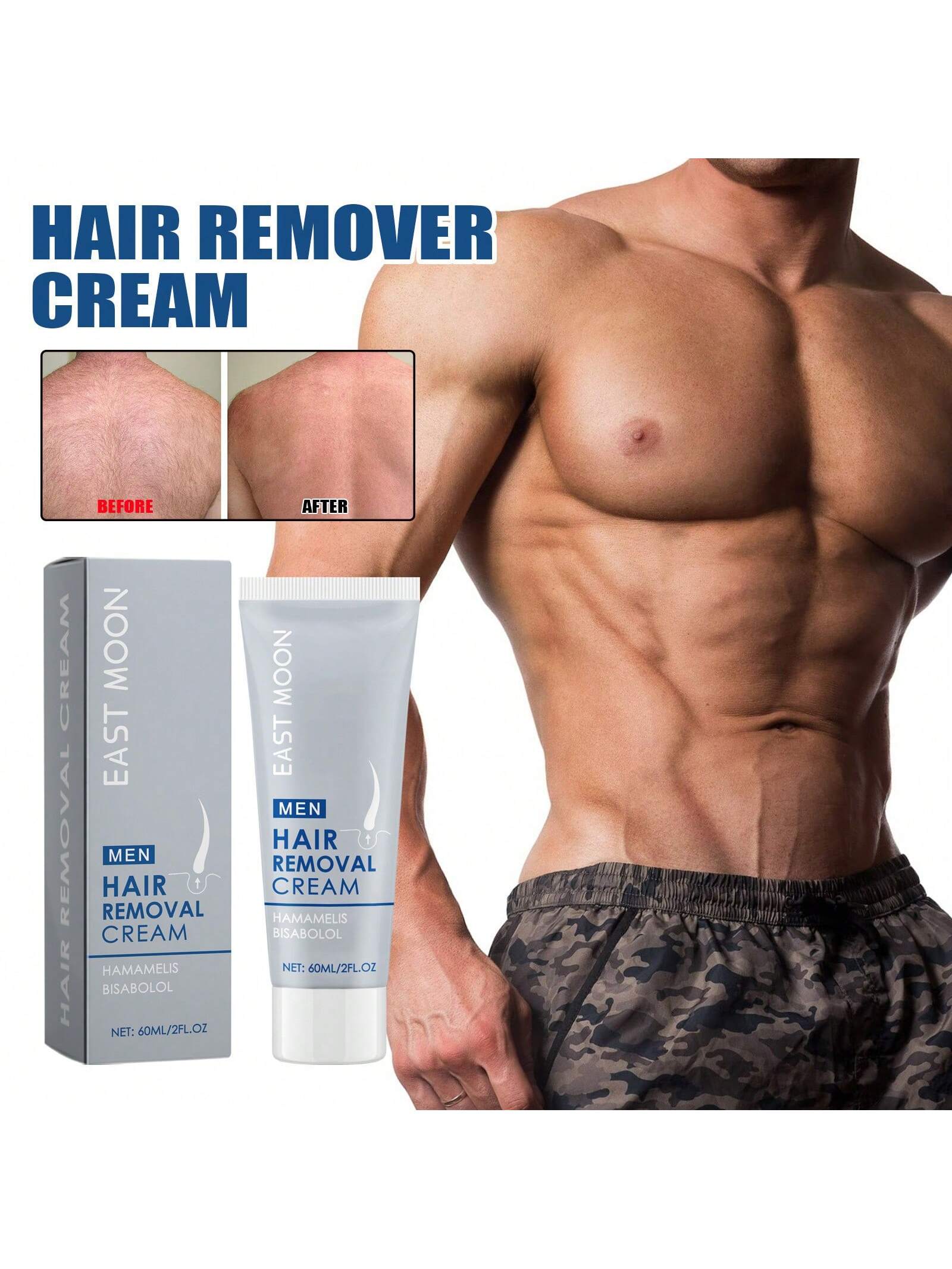 

1 шт. мужской крем для удаления волос с 60 мл нежный и не раздражающий очищающий крем для удаления волос для мужских подмышек, рук и ног серый