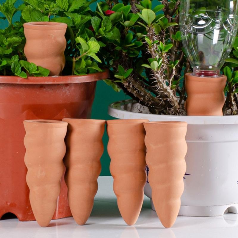 Miniature Ceramic Plant Watering Cones for Plant Self Irrigation Probes Office Greenerys Efficient Indoor Plant Care 6pc