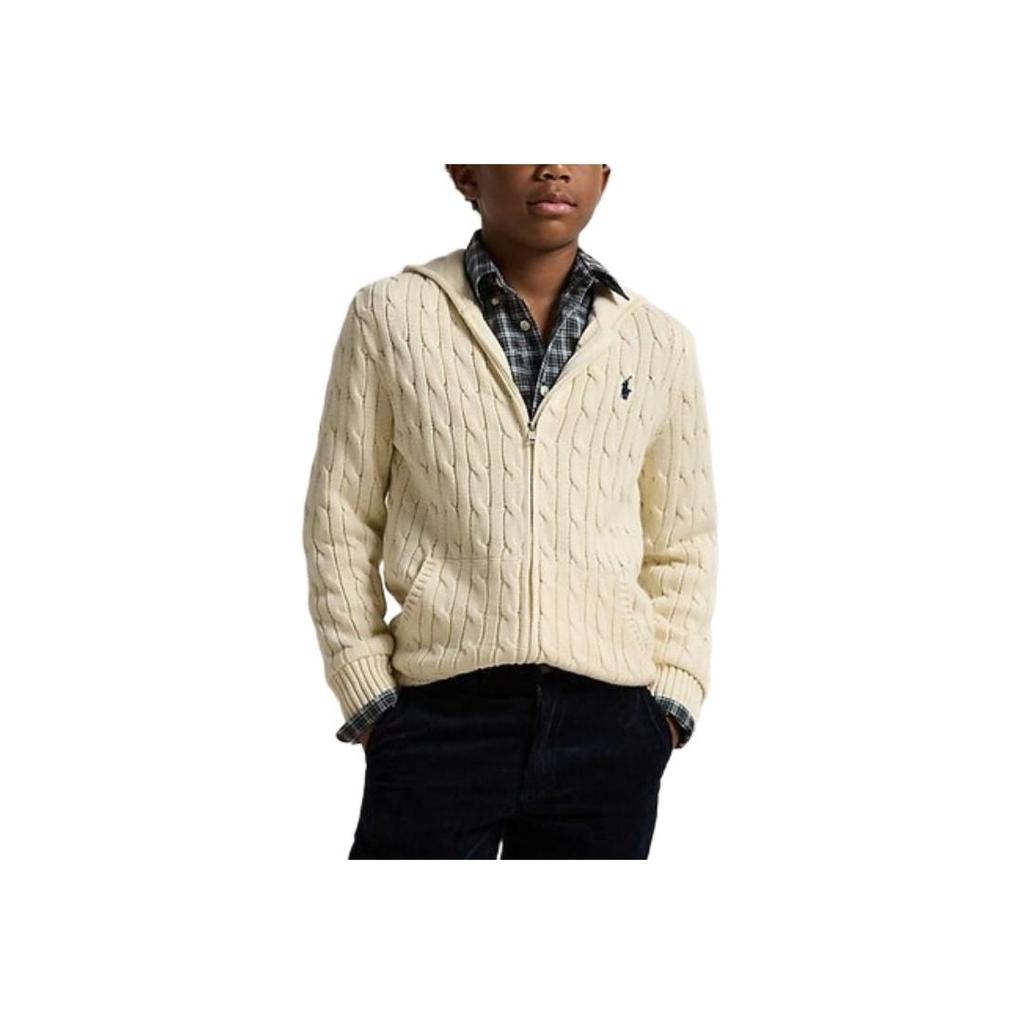 Polo Ralph Lauren Cable Knit Hooded Zip-Up Sweater Kids Sweater CWPOSWEY6820633-101