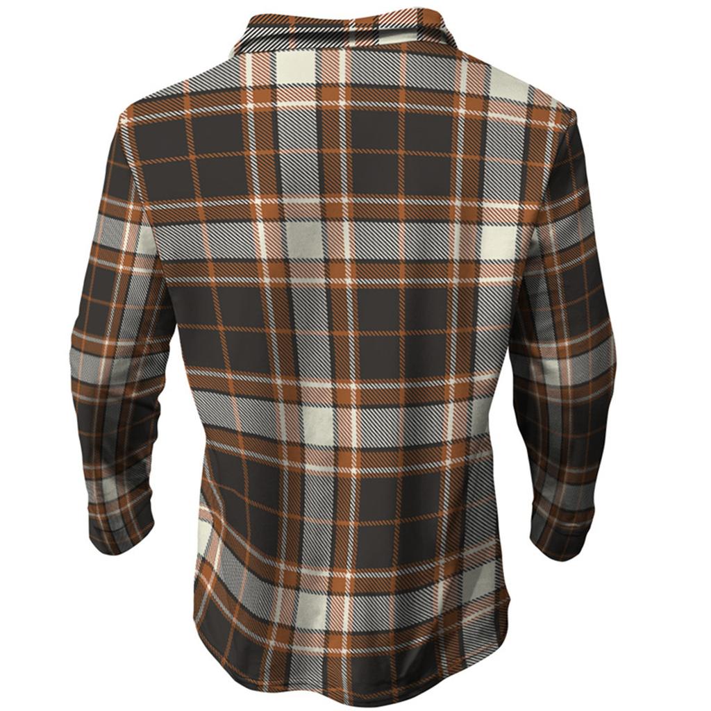 Men's Fashion Trend Daily Casual Printed Long Sleeve Button Down Jacket